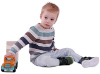 Cavallino dump truck toy orange safari truck 26.5cm-3