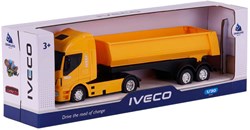 Dump truck toy Cavallino Iveco scale 1:30 yellow plastic