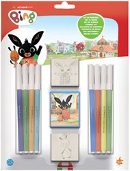 Multiprint Bing stamp set - creative toy set with coloring pens