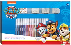 Multiprint PAW Patrol coloring set with stamps and felt-tip pens 41pcs