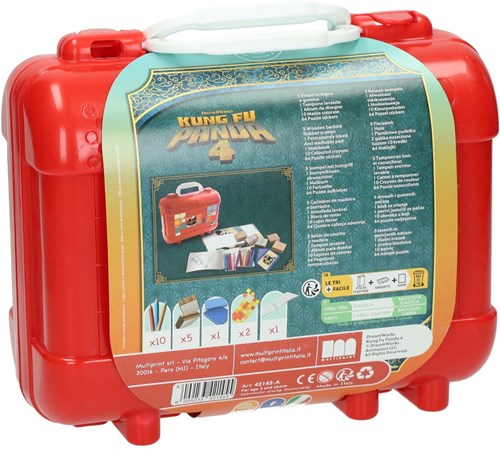 Panda stamp and coloring suitcase travel toy for kids with stickers-2