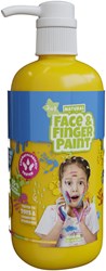 Face and Finger Paint bottle with pump yellow 1L safe kids paint