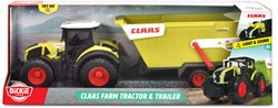 Dickie tractor toy CLAAS with tipping trailer light sound 64 cm