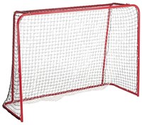 Hudora hockey goal sports goal with target screen red black aluminium-2