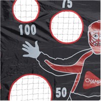 Hudora hockey goal sports goal with target screen red black aluminium-3