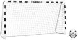 Hudora large football goal stadium 200 cm - garden soccer goal black white