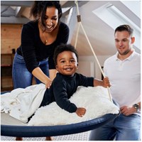 Hudora nest swing lounge 110 cm midnight - garden swing-3