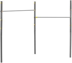 Hudora bar Pro double outdoor gym bar - adjustable stainless steel