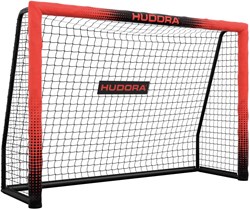 Hudora football goal Pro Tect 180 red - sturdy steel frame outdoor