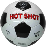 HOT Sports + Toys football gloss white-black size 5 synthetic leather