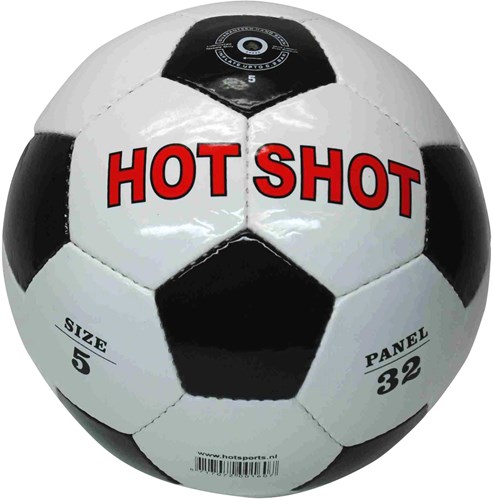 HOT Sports + Toys football gloss white-black size 5 synthetic leather