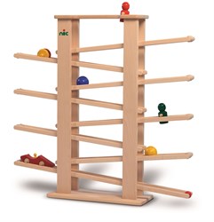 nic wooden toy MR medi with 6 track parts - educational