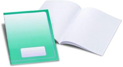 Mercurius exercise book A4 school notebook green - blank and lined paper