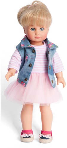 Heless doll dress with vest - doll clothes 35-45 cm pink blue-2