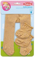 Heless doll tights gold with socks - doll clothes 35-45 cm