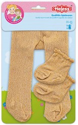 Heless doll tights gold with socks - doll clothes 35-45 cm