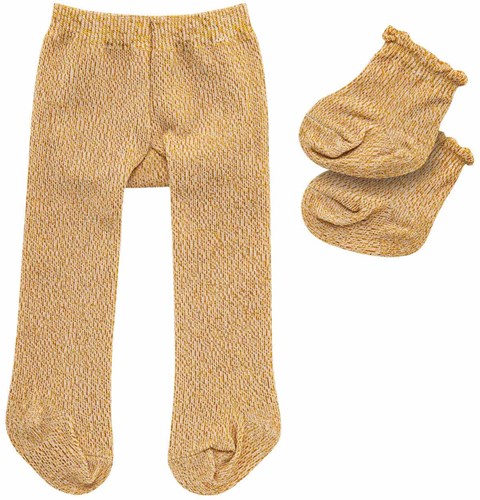Heless doll tights gold with socks - doll clothes 35-45 cm-2