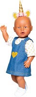 Heless doll clothing denim dress with t-shirt for baby doll 35-45cm-2