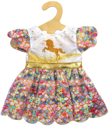 Heless doll dress unicorn Goldy glitter dress 28-35cm baby doll