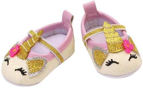 Heless doll ballerina shoes unicorn 30-34cm glitter