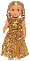 Heless doll dress Goldstar glitter dress 28-35 cm baby doll-3
