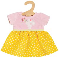 Heless doll dress Bunny Lou - pink yellow dress for baby dolls 28-35cm