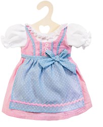 Heless doll dress green and pink - traditional dirndl doll clothing 35-45 cm