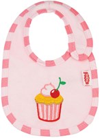 Heless doll accessory bib pink cupcake for dolls and cuddly toys