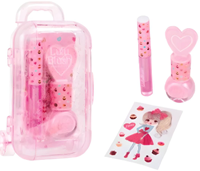 Create it! make-up trolley pink for kids with lip gloss and nail polish