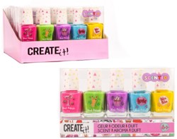 Create It! Scented Nail Polish 5-pack Disp.