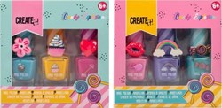Create it! Nail Polish Set - colourful kids make-up with rings