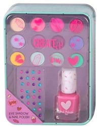 Create it! kids makeup eyeshadow nail polish set tin makeup