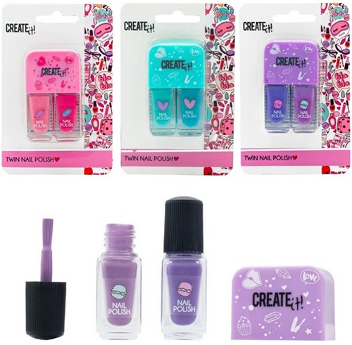 Create it! nail polish set duo colourful nails for kids