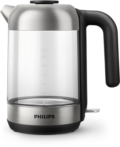 Philips glass kettle 1.7L with sensor lighting - modern design