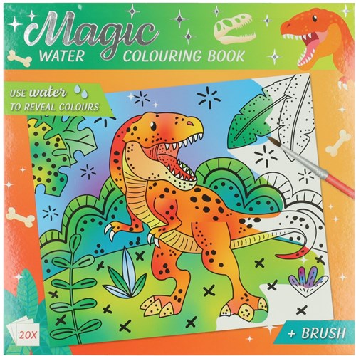 Johntoy magic watercolor dino coloring pad - creative toy