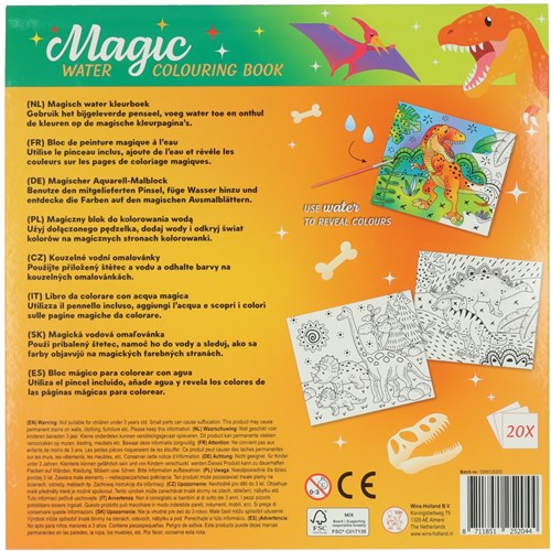 Johntoy magic watercolor dino coloring pad - creative toy-2