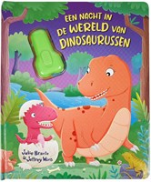 Johntoy dinosaur cardboard book with flashlight - interactive toy book