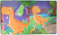 Johntoy dinosaur cardboard book with flashlight - interactive toy book-2