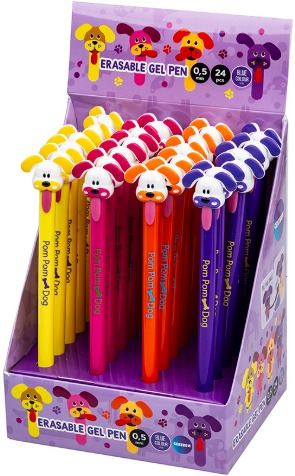Centrum erasable gel pens dog blue 0.5 mm stationery
