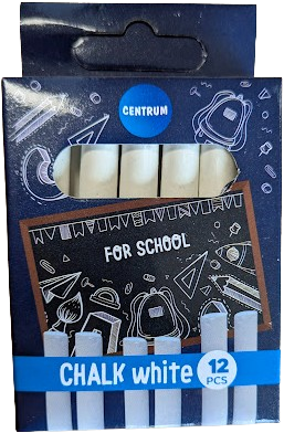 Centrum school chalk white 12 pieces - chalk for kids and adults