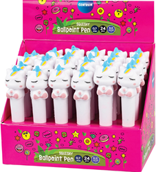 Centrum unicorn squishy pen set - 24 pieces - colorful writing fun