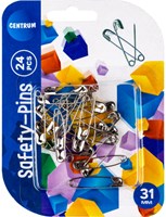 Centrum safety pins metal silver 31 mm 24 pieces craft
