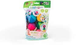 Lalaboom educational beads toy set - 12 colorful plastic pieces