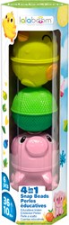 Lalaboom toy set animal beads chicken pig - educational 6 pieces
