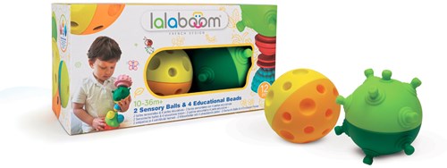 Lalaboom Sensory balls and educational beads (12 pcs)