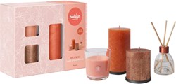 Bolsius scented candles gift set medium juicy bliss peach fragrance