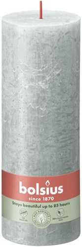 Bolsius rustic pillar candle jade green - decorative candle 19x7 cm
