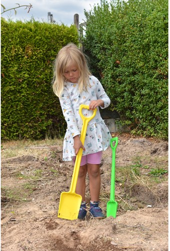 Eduplay shovel toy yellow 71 cm - robust plastic kids shovel-2