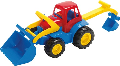 Eduplay toy backhoe loader with silent tyres - backhoe loader