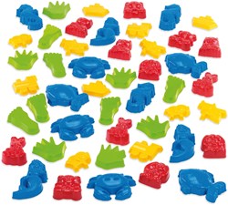 Eduplay sand moulds toy set 48 pieces - colourful beach fun